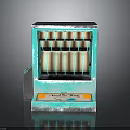 Multi Compartment Blue Green Household Storage Box Holding Roll Items With Label
