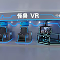 Monster VR 9D Immersive Virtual Experience With Gaming Seats And Interactive Screens 3d model