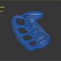 Brown Textured Equipment Accessory With Ergonomic Grip And Metal Accent Design Features