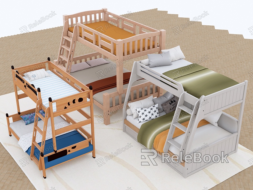 Children's bed bunk bed model