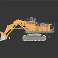 Yellow Crawler Type Large Functional Vehicle with Front Bucket and Operator Cab