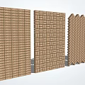 Modern Building Exterior Wall With Various Brick Textures And Pattern Designs 3d model