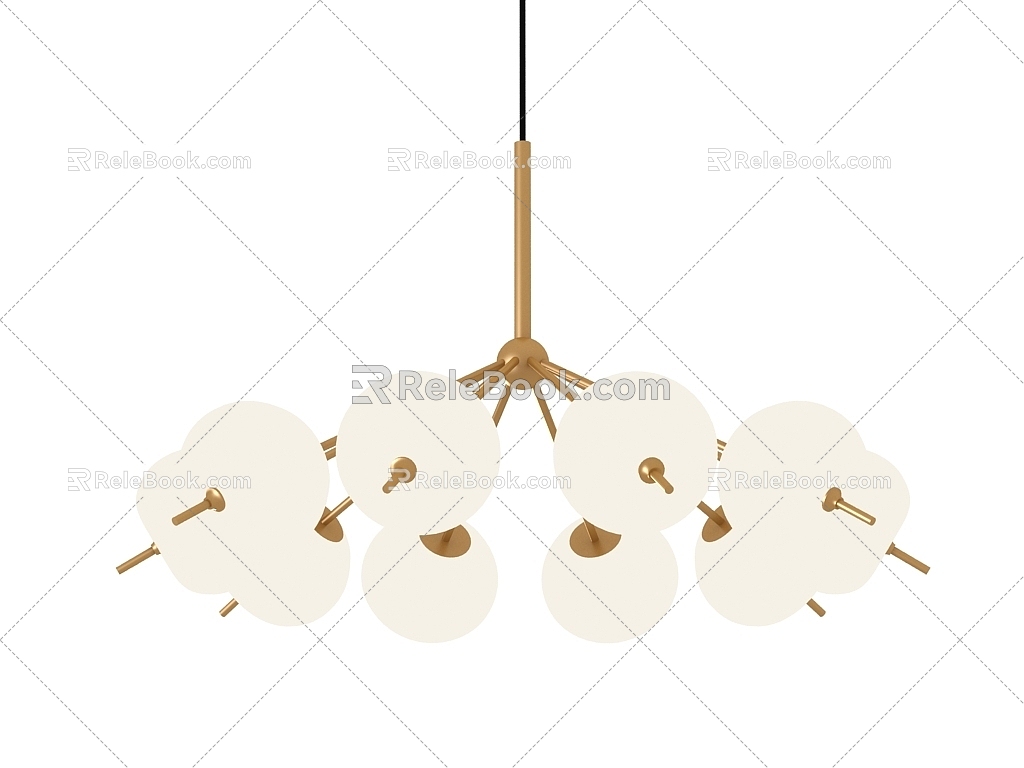 Light Luxury Chandelier 3d model