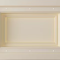 Light Colored Ceiling Design With Decorative Frame And Layered Panel Structure 3d model