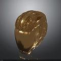 Golden Weapon With Detailed Texture Shiny Surface And Ornate Design Isolated On Dark Background