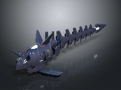 Innovative Smart Machine Bionic Fish With Flexible Segmented Body And Luminous Parts 3d model