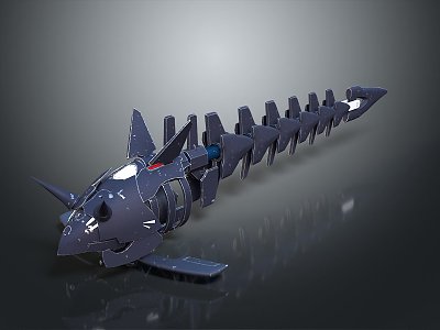 Modern Machine Shark Science Fiction Shark Future Shark 3d model