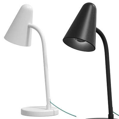 Modern Minimalist Table Lamp In White And Black With Sleek Design For Home Decor 3d model