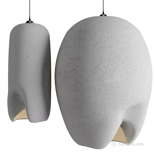 White Modern Chandeliers with Textured Matte Finish and Unique Irregular Shape for Interior Lighting Decoration 3d model 