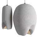 White Modern Chandeliers with Textured Matte Finish and Unique Irregular Shape for Interior Lighting Decoration