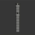 Silver Cylindrical Mechanical Equipment With Precision Machined Sections And Metallic Finish