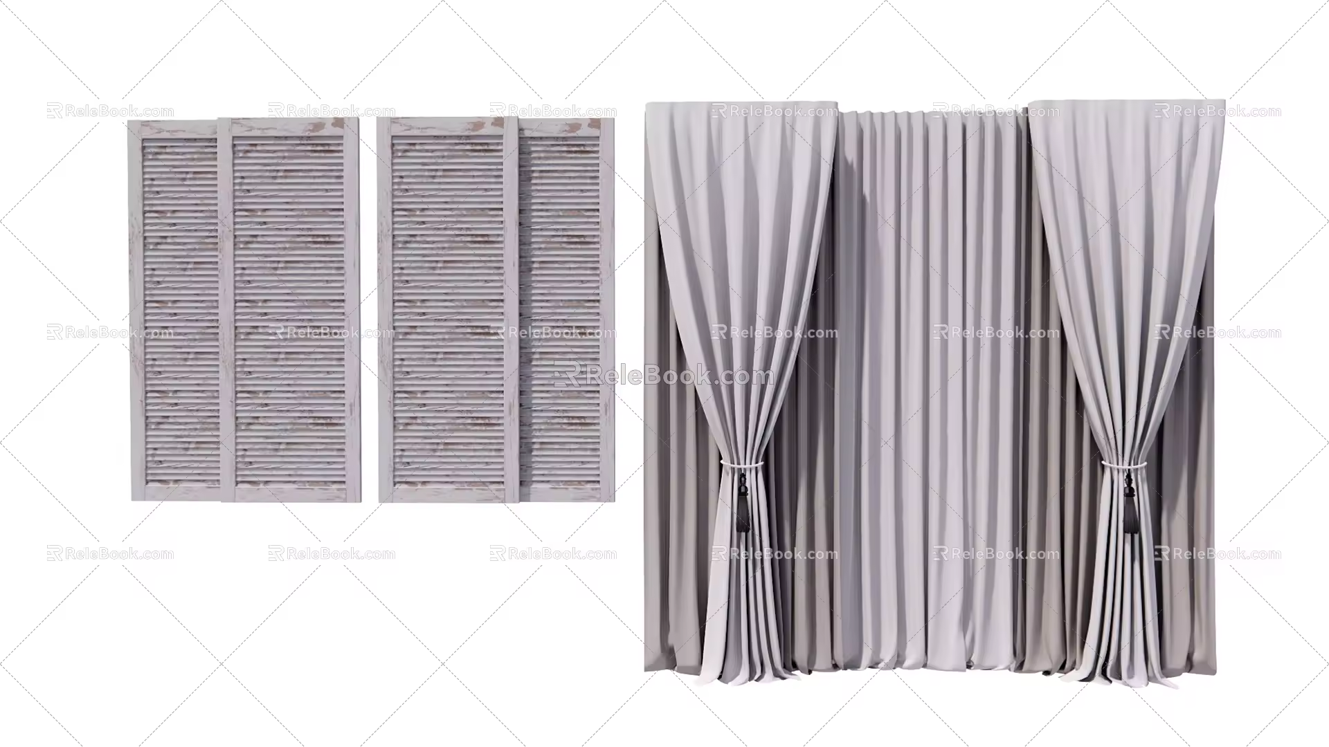 Modern Curtains 3d model