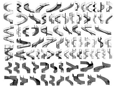 modern revolving staircase arc staircase spiral staircase duplex staircase handrail staircase iron staircase wooden staircase metal staircase glass staircase 3d model