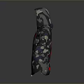 Trendy Camouflage Pattern Hooded Jacket With Red Logo And Unique Design