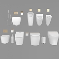 Toilet urinal trash can 3d model