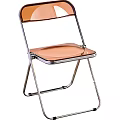 Orange and Gray Folding Leisure Chairs with Metal Frame and Comfortable Seat
