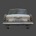 Vintage Classic Car With Retro Design Round Headlights And Classic Body Style