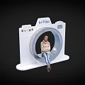 Camera Shaped Photo Check In Spot with White Structure at Suning 11th Instant Fashion