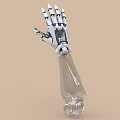 Unique Modern Decorative Ornament Set With Mechanical Arm And Clear Plastic Bottle