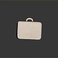 Elegant White Suitcase With Golden Clasps And Handle For Daily Lifestyle Use