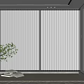White Blinds In Modern Interior Room With Large Window Natural Light Plant Books And Carpet