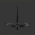 3D Rendered Mythical Dragon Creature With Spread Wings Blue Head And Spiked Back