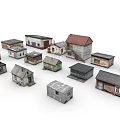 Rural Self Built Houses With Various Roof Styles And Exterior Designs