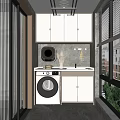 Modern Balcony 3d model