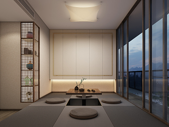 Japanese-style sun room 3d model