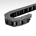 Industrial Equipment Black U Shaped Cable Drag Chain With Multiple Linked Sections