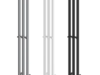 Modern Bathroom Cabinet Frame with Silver White and Black Metal Finish 3d model