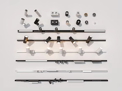 Modern Downlights And Spotlights With Various Styles For Home Lighting Fixtures 3d model