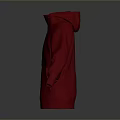 Essential Daily Life Red Hooded Sweatshirt with Comfortable Long Sleeve and Casual Style
