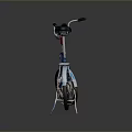 Children's Blue Bicycle With Black Seat White Handlebars Red Bell And White Fenders