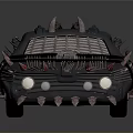 Modified Battle Style Car With Metal Spikes And Decorative Armor Plates