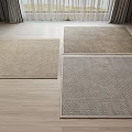 Modern Square Carpet Combo 3d model