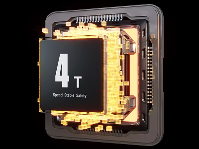 Industrial Equipment 4T Chip Featuring Speed Stake Safety And Advanced Technology 3d model