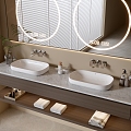 Modern Bathroom Cabinet Bathroom Counter Basin Bathroom Decoration Mirror Cabinet Sink 3d model