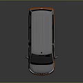 Modern Silver And Orange Passenger Van With Sleek Exterior And Shiny Finish