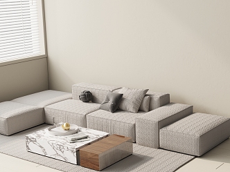 Three-seat sofa 3d model