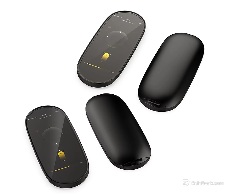 Modern Television With Sleek Black Remote Controls And Touchscreen 3d model 