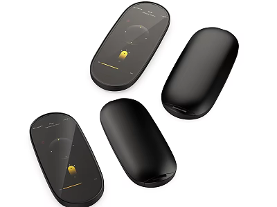 Modern Television With Sleek Black Remote Controls And Touchscreen 3d model