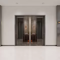 Modern Public Toilet Entrance Design Featuring Male Female Signs Glass Doors And Metal Frames