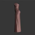 Elegant Pink Strapless Evening Gown With Draped Design And Floor Length Silhouette