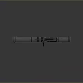 Black High Tech Weapon Design With Long Cylinder Grip And Stand 3d model