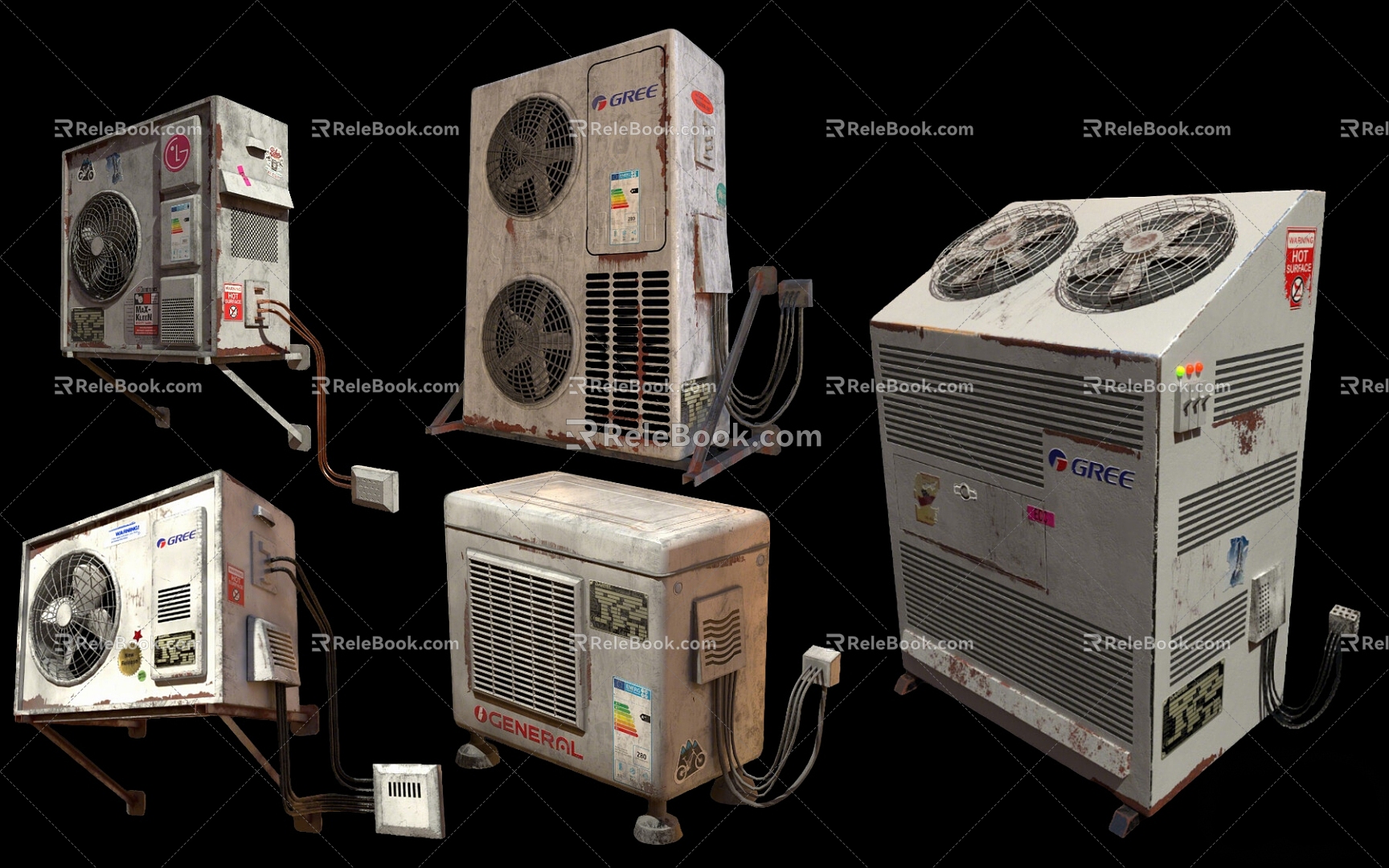 Air conditioning condenser 3d model