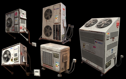 Air conditioning condenser 3d model