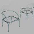 Modern Transparent Leisure Chairs With Black Metal Legs And Clear Seat Backrest Design