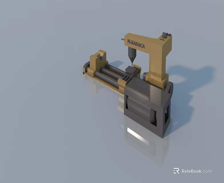 FANUC Industrial Mechanical Arm Machinery With Metal Components And Base Structure 3d model 