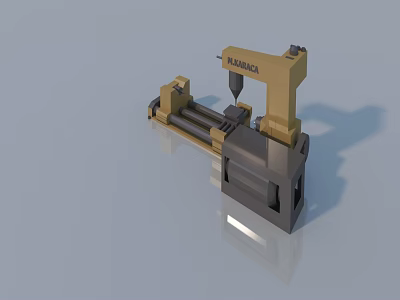 FANUC Industrial Mechanical Arm Machinery With Metal Components And Base Structure 3d model
